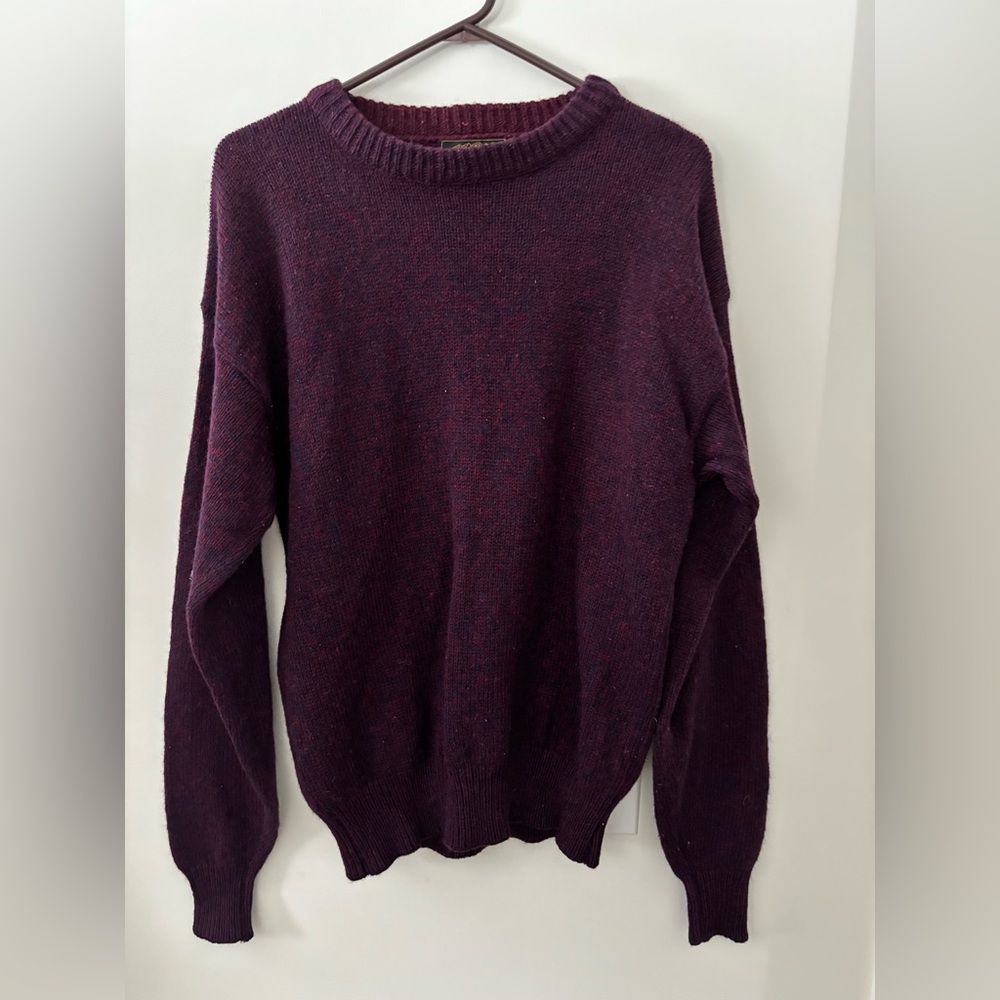 Men's Eddie Bauer Maroon Wool Sweater